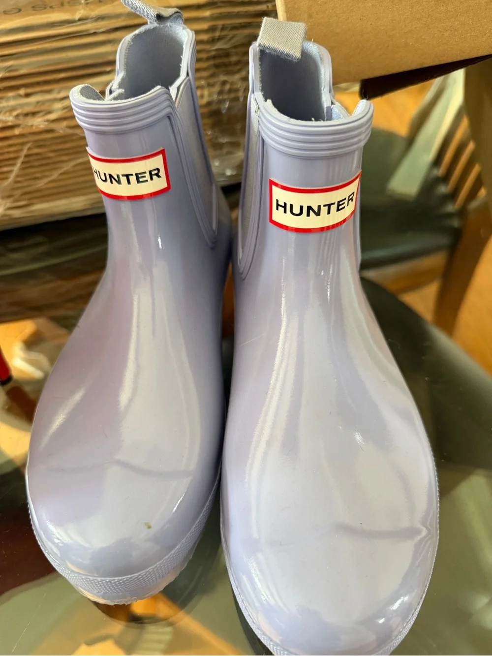 Hunter Chelsea Rain Boots in Light Lavender